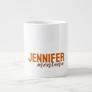 Kalligrafie Elegant Schlicht Name hinzufügen Jumbo-Tasse