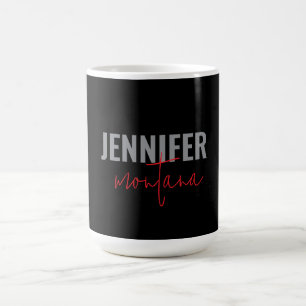 Kalligrafie Elegant Schlicht Name hinzufügen Kaffeetasse