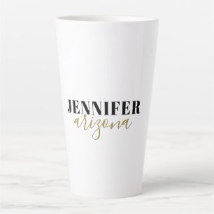 Kalligrafie Elegant Schlicht Name hinzufügen Milchtasse