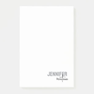 Kalligrafie Elegant Schlicht Name hinzufügen Post-it Klebezettel