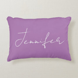 Kalligrafie Elegante Lavender Schlicht Einfache Be Dekokissen