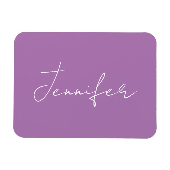 Kalligrafie Elegante Lavender Schlicht Einfache Be Magnet (Horizontal)
