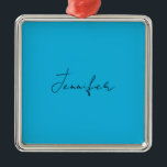 Kalligrafie Eleganter Schlichter einfacher Name Bl Ornament Aus Metall<br><div class="desc">Suchen Sie eine schöne Kalligrafie mit einer ästhetischen Handschrift? Dieses einfache,  auffällige Design ist für Sie. Dieses Produkt beeindruckt sofort diejenigen,  die es sehen. Das feine und geschmackvolle Design spiegelt sofort die Qualität Ihrer Beziehung und Familie wider.</div>