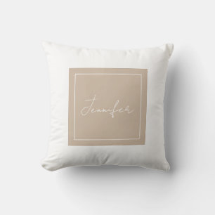 Kalligrafie Eleganter Schlichter einfacher Name Kissen