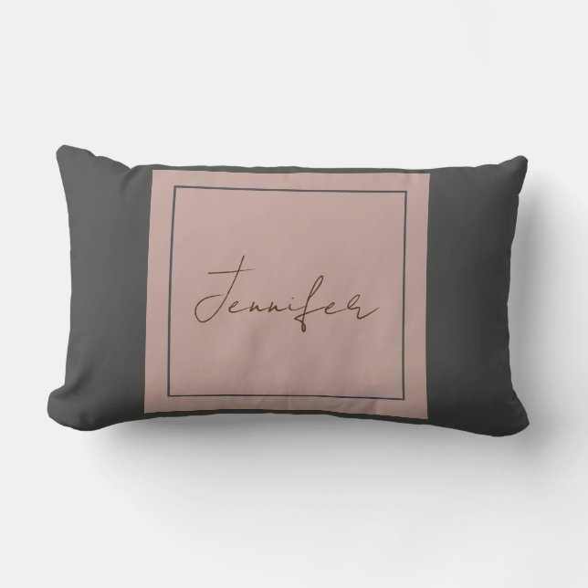 Kalligrafie Eleganter Schlichter einfacher Name Lendenkissen (Vorderseite)