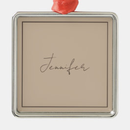 Kalligrafie Eleganter Schlichter einfacher Name Ornament Aus Metall