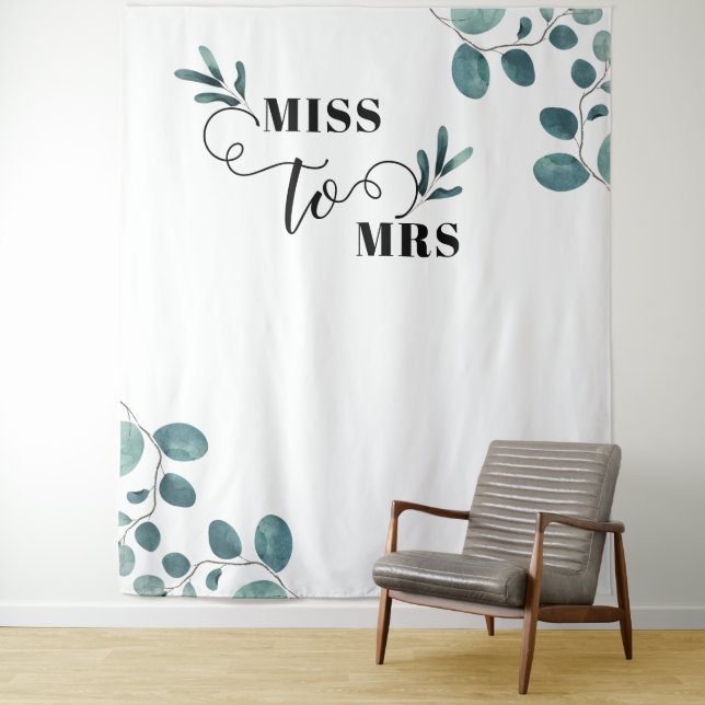 Kalligrafie Eukalyptus Garden Foto Stand Hintergru Wandteppich (Beispiel)