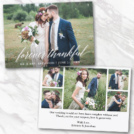 Kalligrafie für immer Dankbare Hochzeit 6 Fotos Dankeskarte
