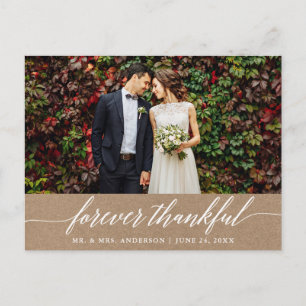 Kalligrafie für immer dankbare Hochzeit Kraft Postkarte