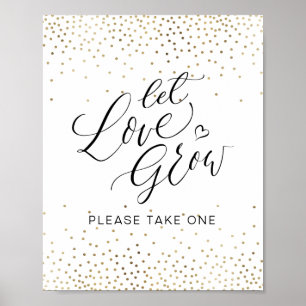 Kalligrafie "Gelassen Liebe wachsen" Bitte nehmen Poster