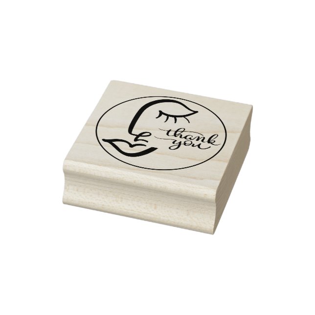 Kalligrafie-Gesicht Danke, Briefmarke der Holzkuns Gummistempel (Stempel)