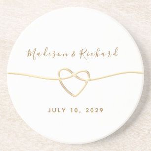 Kalligrafie Gold Hochzeit Untersetzer