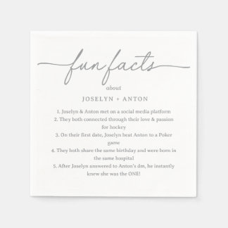 Kalligrafie Graue Trivia Lustige Fakten Hochzeit S Serviette