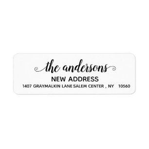 Kalligrafie Handgeschriebene neue Adresse