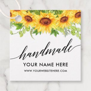 Kalligrafie Handmade Sunflowers Handmade Geschenkanhänger