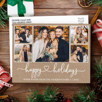 Kalligrafie Herz Happy Holidays Kraft 5 Foto