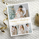 Kalligrafie Herzensschrift Weihnachten 4 Foto Gold<br><div class="desc">Moderne Kalligraphie Herzensschrift Weihnachten 4 Foto Weihnachtskarte - Goldener Text</div>