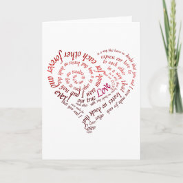 Kalligrafie-Herzkarte Feiertagskarte