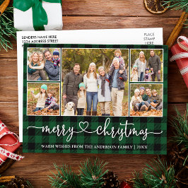 Kalligrafie Herzlich Weihnachten 5 Foto Grün Karie Postkarte