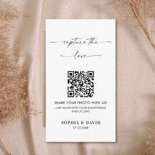 Kalligrafie Hochzeit erfassen den QR-Code der Lieb Begleitkarte
