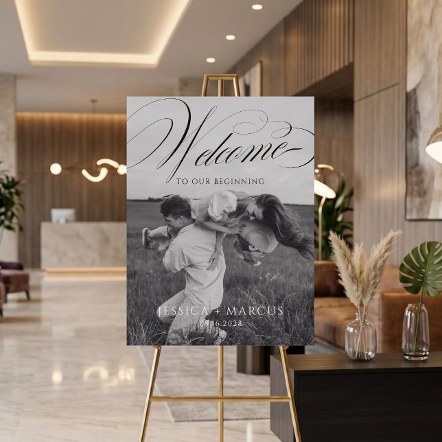 Kalligrafie-Hochzeits-Willkommensschild Poster mit (Von Creator hochgeladen)