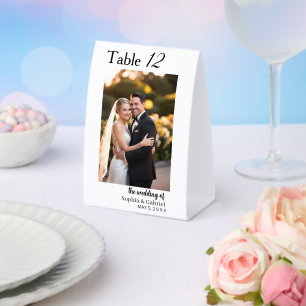 Kalligrafie-Hochzeitstischnummern doppelseitig Tischaufsteller