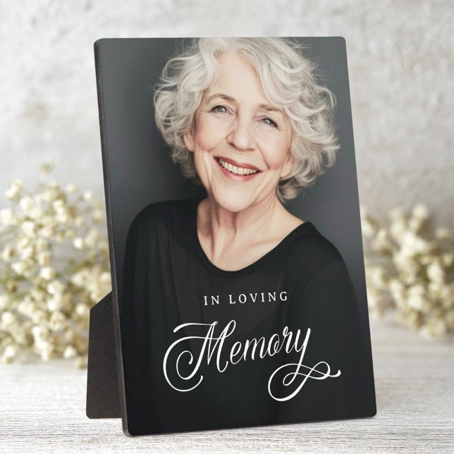 Kalligrafie in liebevoller Erinnerung Erinnerungsf Fotoplatte (Calligraphy in loving memory memorial photo plaque)