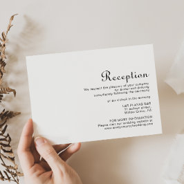 Kalligrafie Klassische Minimalistische Hochzeitemp Begleitkarte