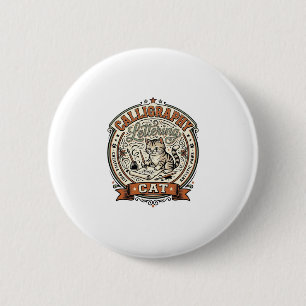 Kalligrafie-Lettering-Katze Kalligrafie-Lettering- Button