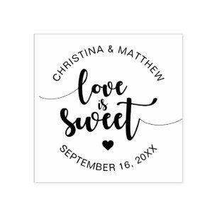 Kalligrafie Liebe ist süß Hochzeit Gummistempel