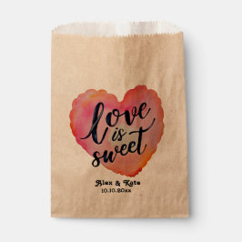 Kalligrafie-Liebe ist süße Hochzeit Geschenktütchen