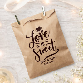 Kalligrafie-Liebe ist süße Hochzeit Geschenktütchen