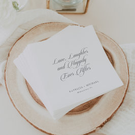 Kalligrafie Liebe Lachen und ein glückliches Leben Serviette