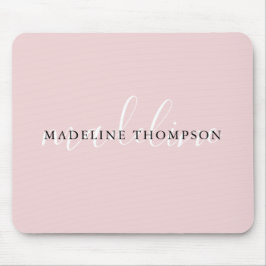Kalligrafie Light Pale Pink Girly Mousepad