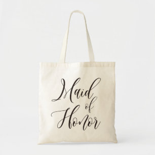 Kalligrafie maid of honor, Brautjungfer Tote Bag Tragetasche