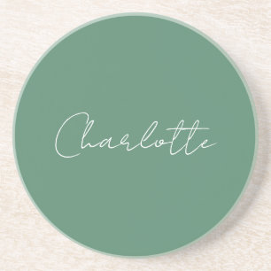 Kalligrafie Minimalistisch Chic Custom Personal Ed Getränkeuntersetzer