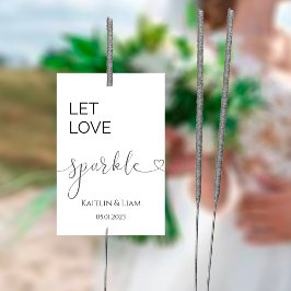 Kalligrafie Minimalistisch Wedding Sparkler Tag