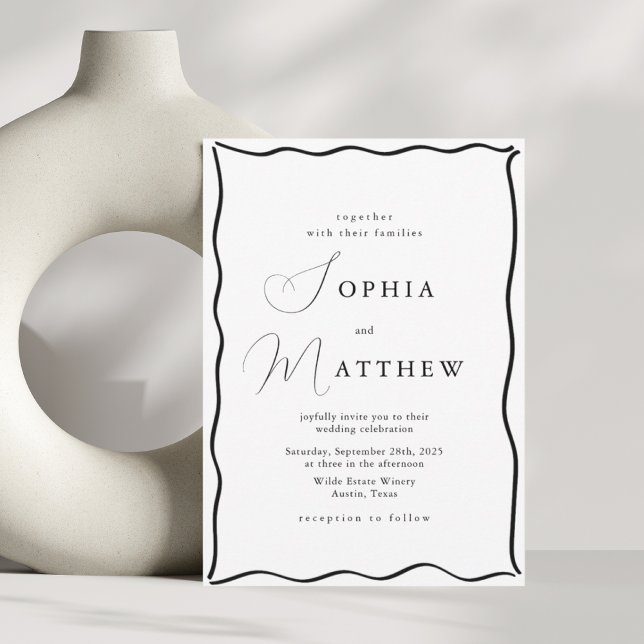 Kalligrafie Minimalistische Handzeichnung Einladung (Von Creator hochgeladen)