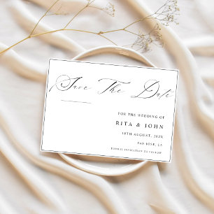 Kalligrafie Minimalistische Hochzeit Speichern Sie Save The Date