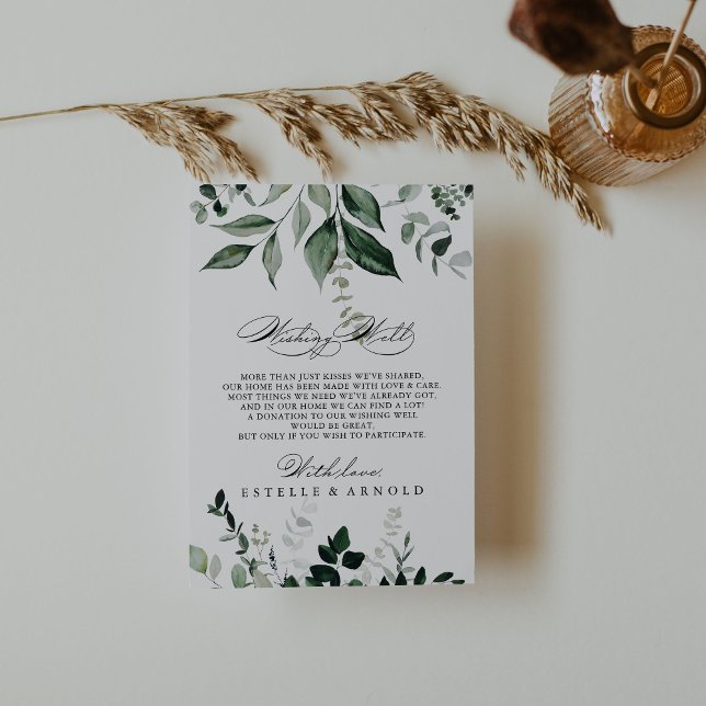 Kalligrafie Minimalistische Hochzeit wünschend gut Begleitkarte (Von Creator hochgeladen)