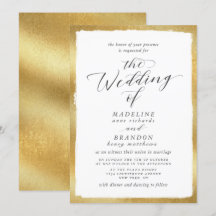 Kalligrafie mit Gold Edge Classic Luxury Wedding
