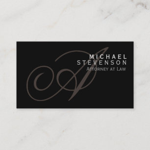Kalligrafie Monogram Atney at Law Business Card Visitenkarte