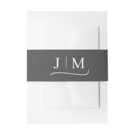Kalligrafie Monogramm Klassisch Elegant Einladungsbanderole