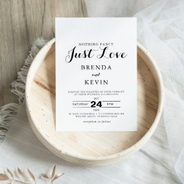 Kalligrafie Nichts Extravagant nur Liebe Hochzeit Einladung