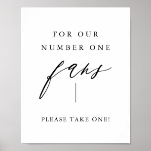 Kalligrafie Nimm-einen-Fächer Hochzeitsfächer Druc Poster