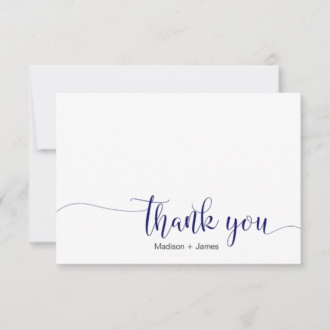 Kalligrafie Personalisiert Vielen Dank Notecard Se Dankeskarte (Vorderseite)