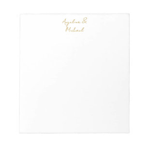 Kalligrafie Professionell Elegant Goldfarbe Notizblock