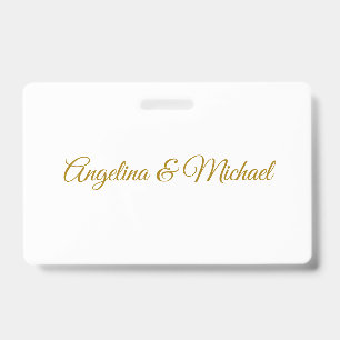 Kalligrafie Profi Elegant Goldfarbe Ausweis