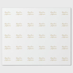 Kalligrafie Profi Elegant Goldfarbe Geschenkpapier