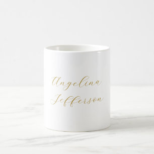 Kalligrafie Profi Elegant Goldfarbe Kaffeetasse